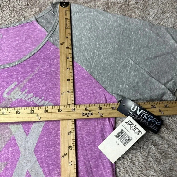 Fox Racing Women’s Resolve Raglan Tee Short Sleeve T-Shirt Lilac New - Picture 14 of 16
